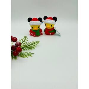 Bullseye Playground Christmas Mickey & Minnie Rubber Ducky